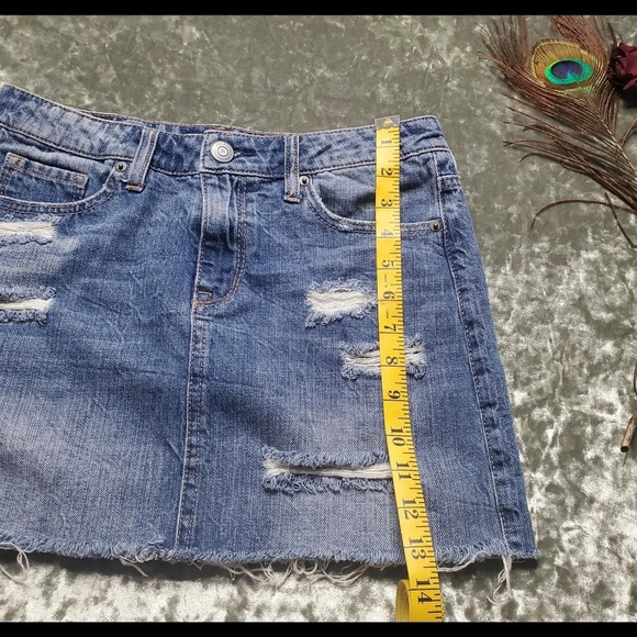 Aeropostale Distressed Denim Skirt - Picture 6 of 7